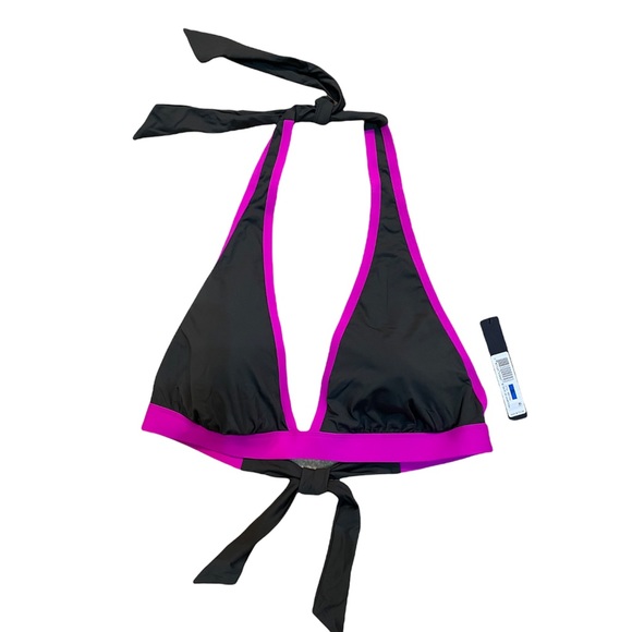 Ivanka Trump Color-Block Triangle Halter Bikini Top - Picture 2 of 7